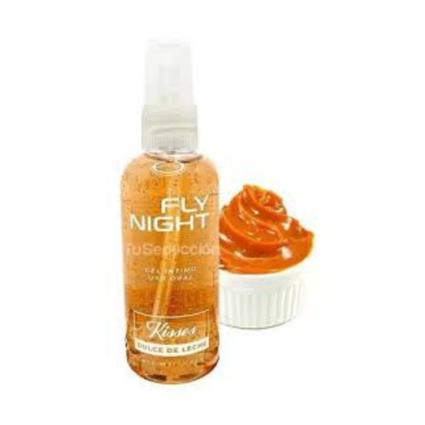 Gel Lubricante comestible Kisses Fly Night sabor a Dulce de leche 100ml