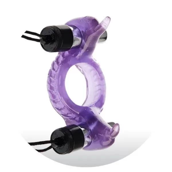 Anillo Peneano Delfín Doble vibrador