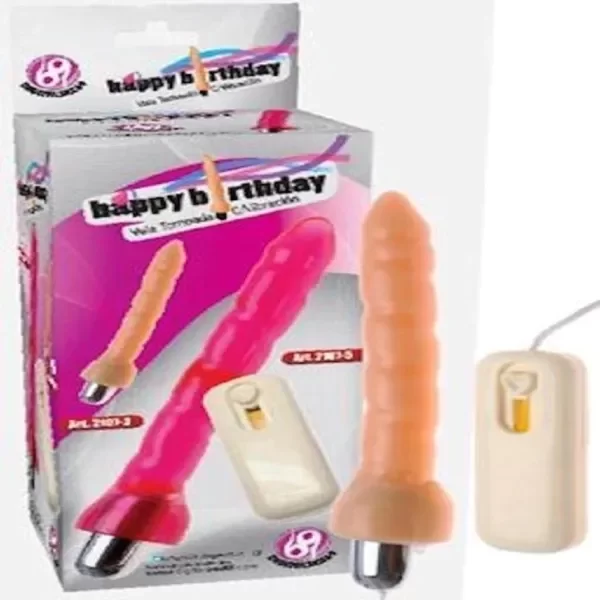 Vela Torneada con Vibrador regulable 16x2.5cm