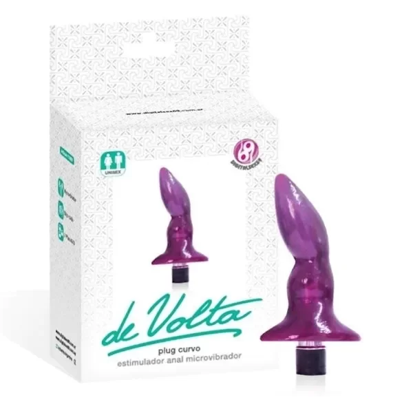 Plug anal Curvo con vibrador 10x2cm