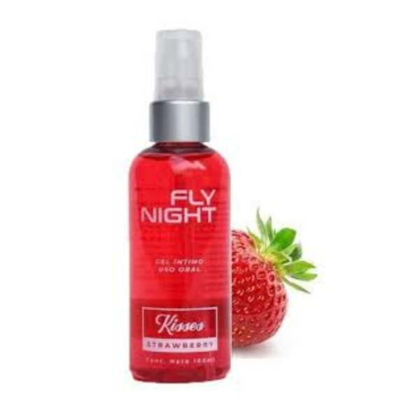 Gel Lubricante comestible Kisses Fly Night sabor a Frutilla 100ml